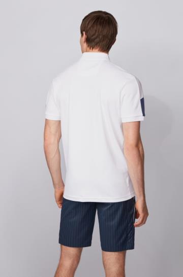 Koszulki Polo BOSS Slim Fit Białe Męskie (Pl93348)